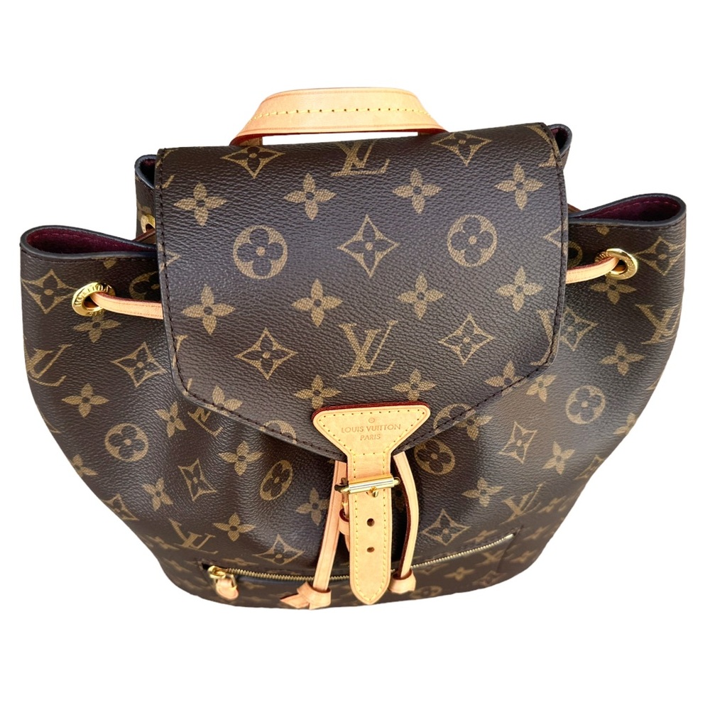 Authentic❤️Louis Vuitton Montsouris Rucksack Backpack Monogram Brown Canvas - Picture 9 of 16